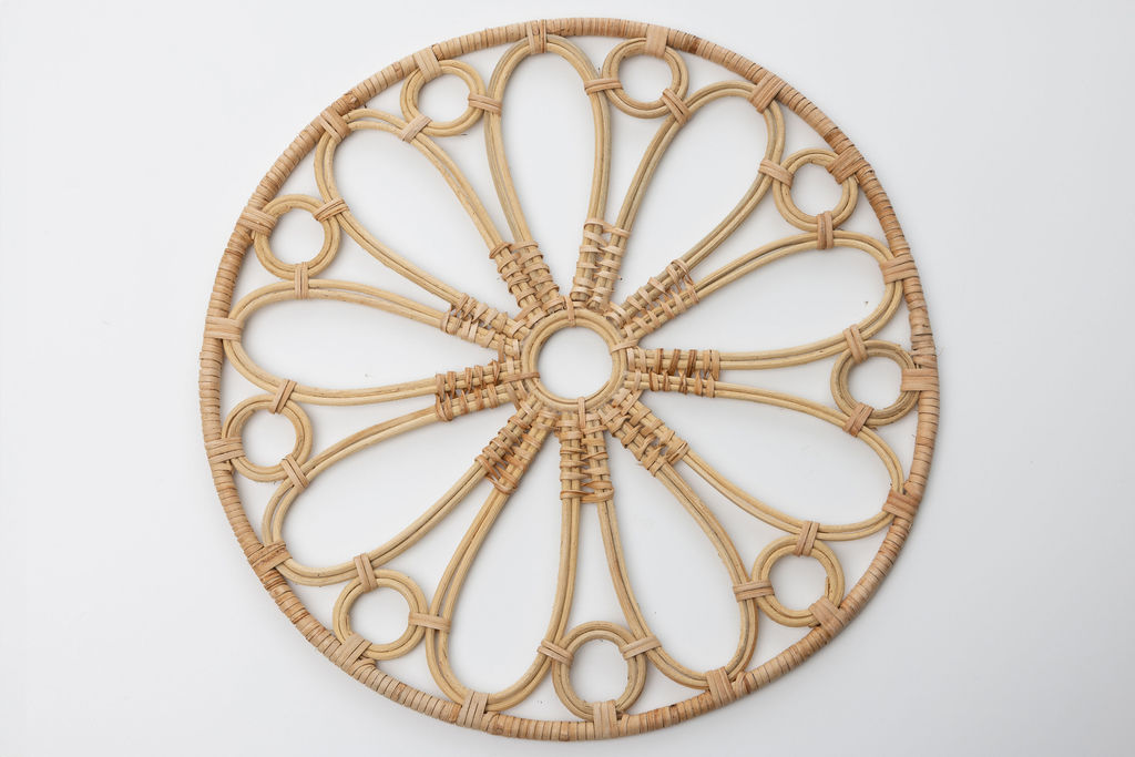 SUNFLOWER RATTAN CHARGER $3.00